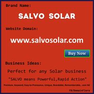 Salvo Solar is another powerful domain for SOLAR business. SALVO is means Powerful Action