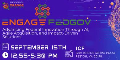 Event on federal innovation with AI and agile acquisition, September 15th, Reston, VA.