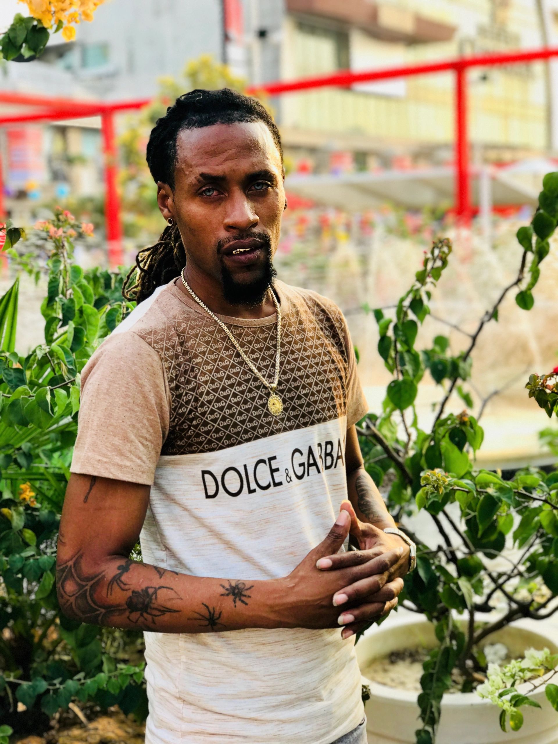 Yeshua Jahseh Cortez standing in The Mall Garden in New Delhi India
