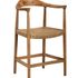 Furniture Classics Natural Abraham Counter Stool Oak and Seagrass