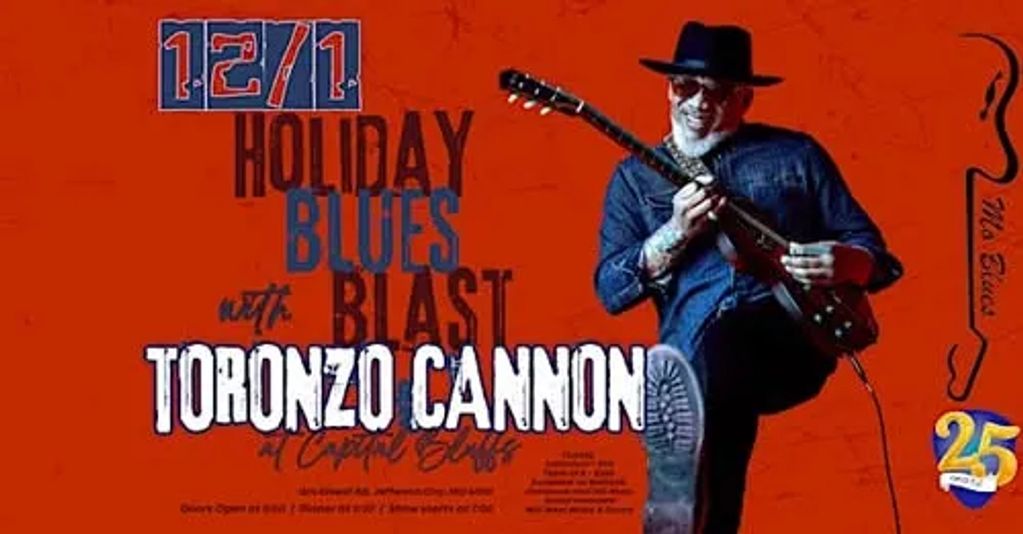 2024 Holiday blues Blast with Toronzo Cannon Blues Band poster / flyer/ ad.