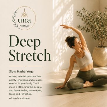 Woman doing a deep stretch yoga pose indoors.