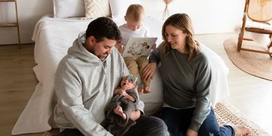 Family with newborn photo