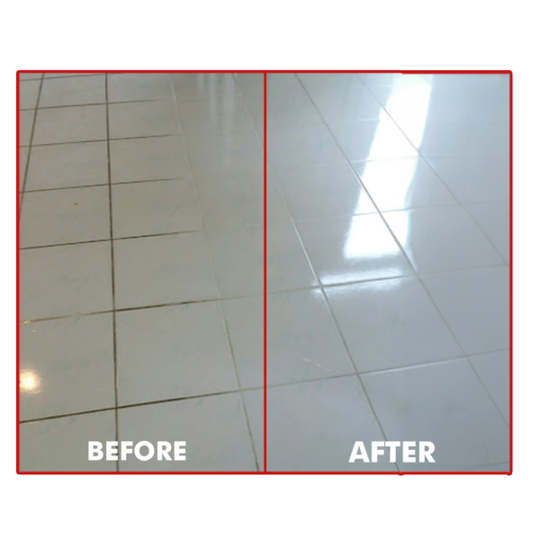 Before and after image of cleaning