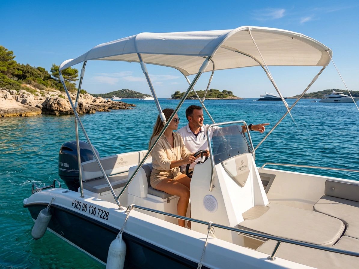 Learn to drive a boat in Pula with a professional skipper and explore the Adriatic.