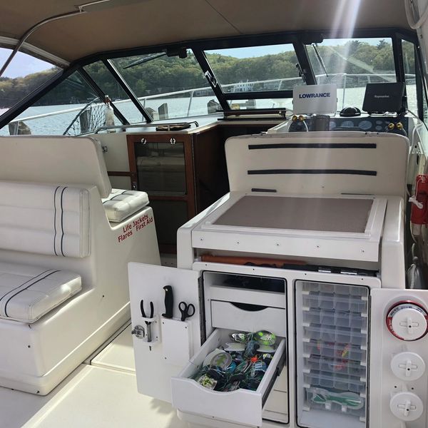 "Tackle Haack" is a Tiara 3100 open and it has a great tackle station 