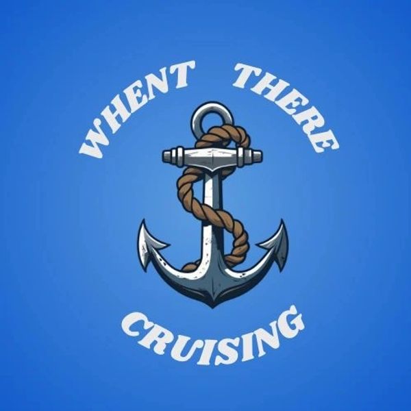 An anchor illustration with the text 'When There Cruising' on a blue background.