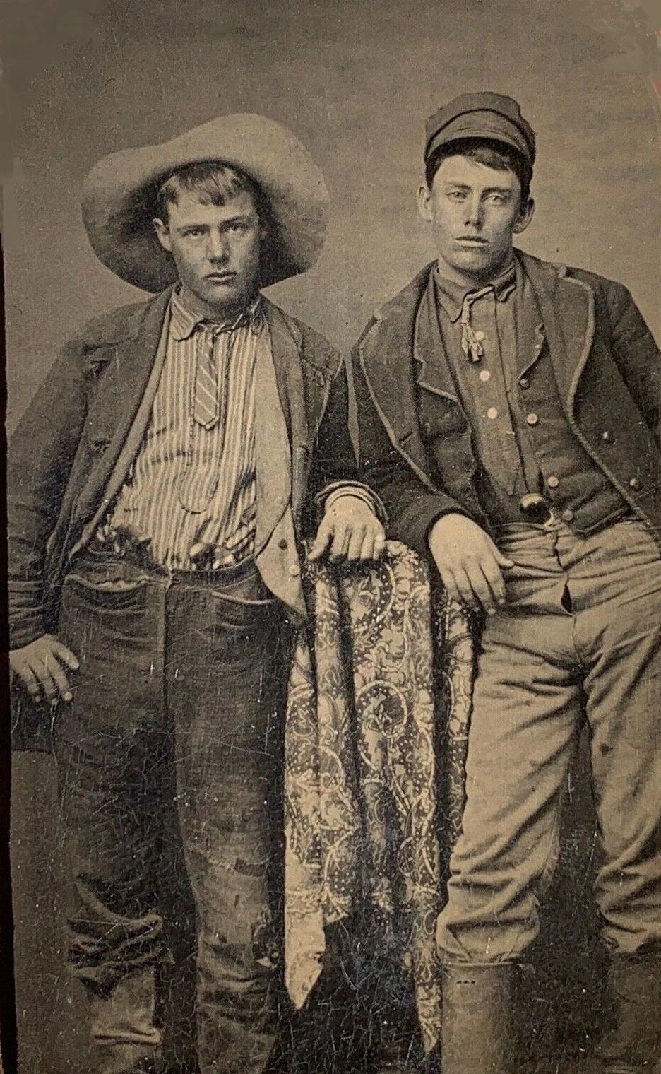 PHOTOGRAPH TINTYPE JESSE JAMES FRANK JAMES