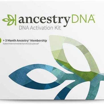 Picture of the Ancestry DNA  Activation Kit that includes a 3-month Ancestry Membership.