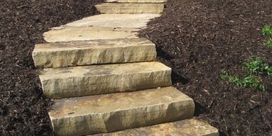 natural stone steps