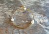 Hera's brass and pearl bangle
