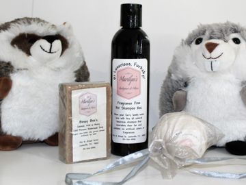 Bessie Bee's Product Line - Offered in Soap, Pet Shampoo, bath bomb and candles... Stuffed animals make the picture complete... 