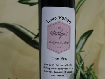 Homemade lotion designed to be non-greasy and enjoyable by all. Good for any time and any place during your day or night. Scent is Love Potion - an all time favorite and besting selling scent. Available in more scents. 