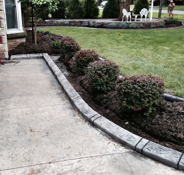 bordering walk ways  and flower beds