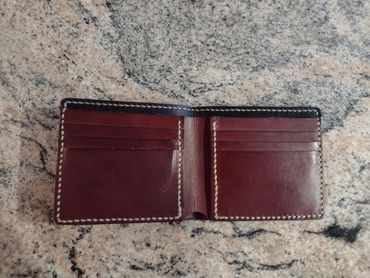 $60.00+  Bifold wallet made from best leather available.