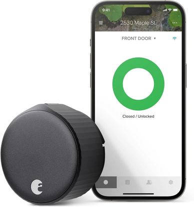 August Home, Wi-Fi Smart Lock (4th Generation) – Fits Your Existing Deadbolt in Minutes, Matte Black