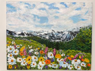All in Bloom 
24" x 36" 
acrylic on canvas