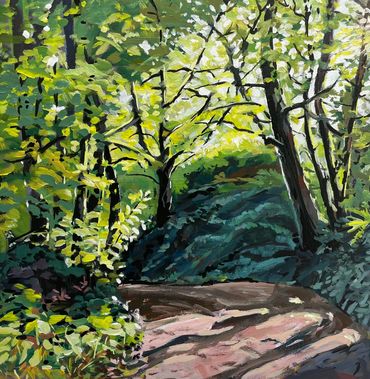 Evening Walk  

12" x 12" 
acrylic on canvas