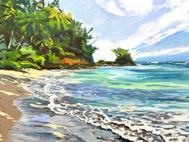 Hawaii Beach 

11" x 14" 
acrylic on canvas
