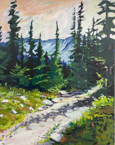 Hike in Whistler BC 

11" x 14" 
acrylic on canvas