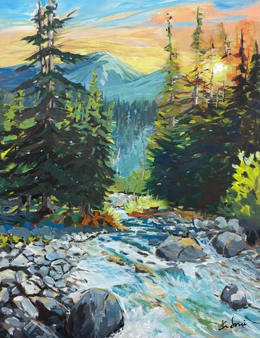 Last Sun Rays 

11" x 14" 
acrylic on canvas