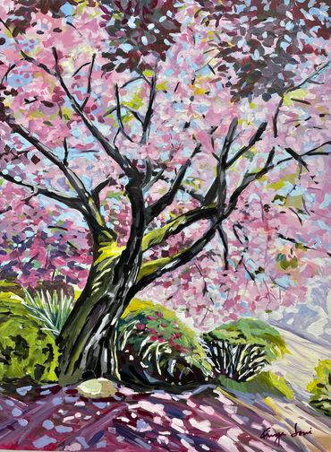 My Japanese Cherry Tree 

12" x 16" 
acrylic on cradled wood panel