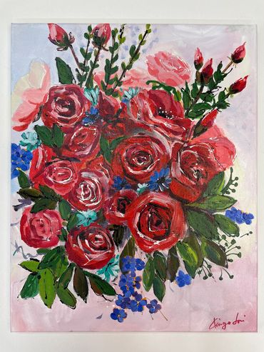 Roses 
16" x 20" 
acrylic on canvas