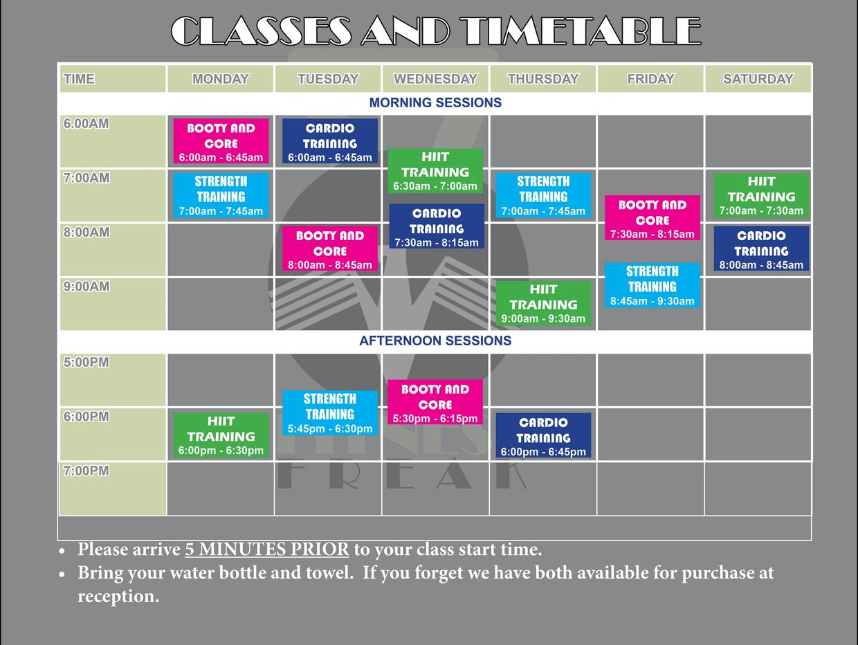 Classes & Timetable