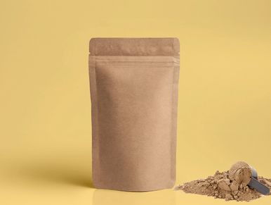 Paper pouch packaging with health supplement powders