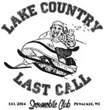 Logo of Lake Country Last Call with a skier holding a drink.