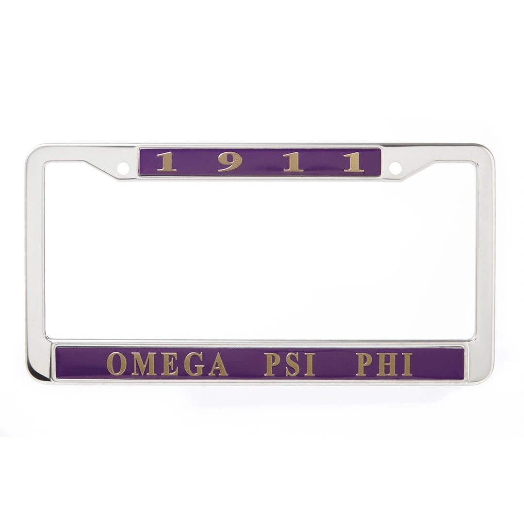 Omega Psi Phi License Plate Frame