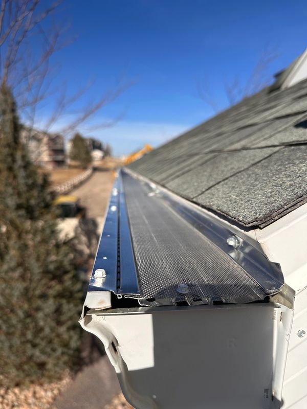 Saratoga Springs Utah Property with brand new gutter guards installed.