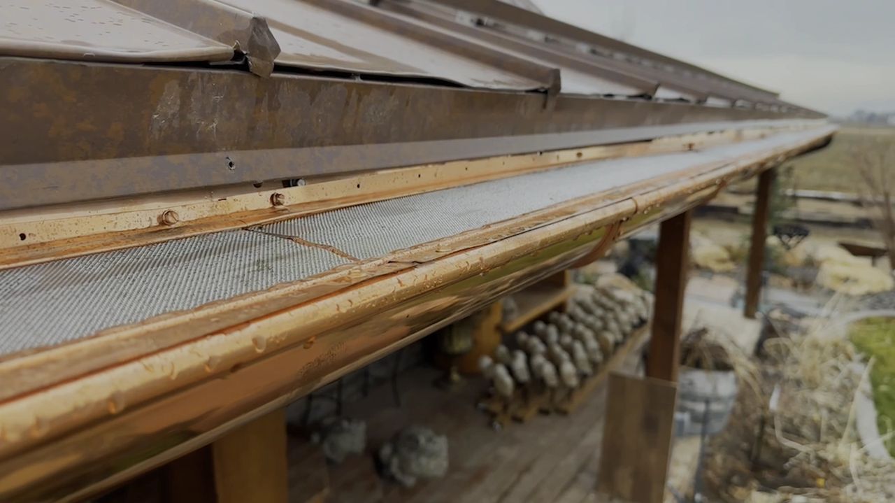 A Copper Gutter System in Northern Utah.