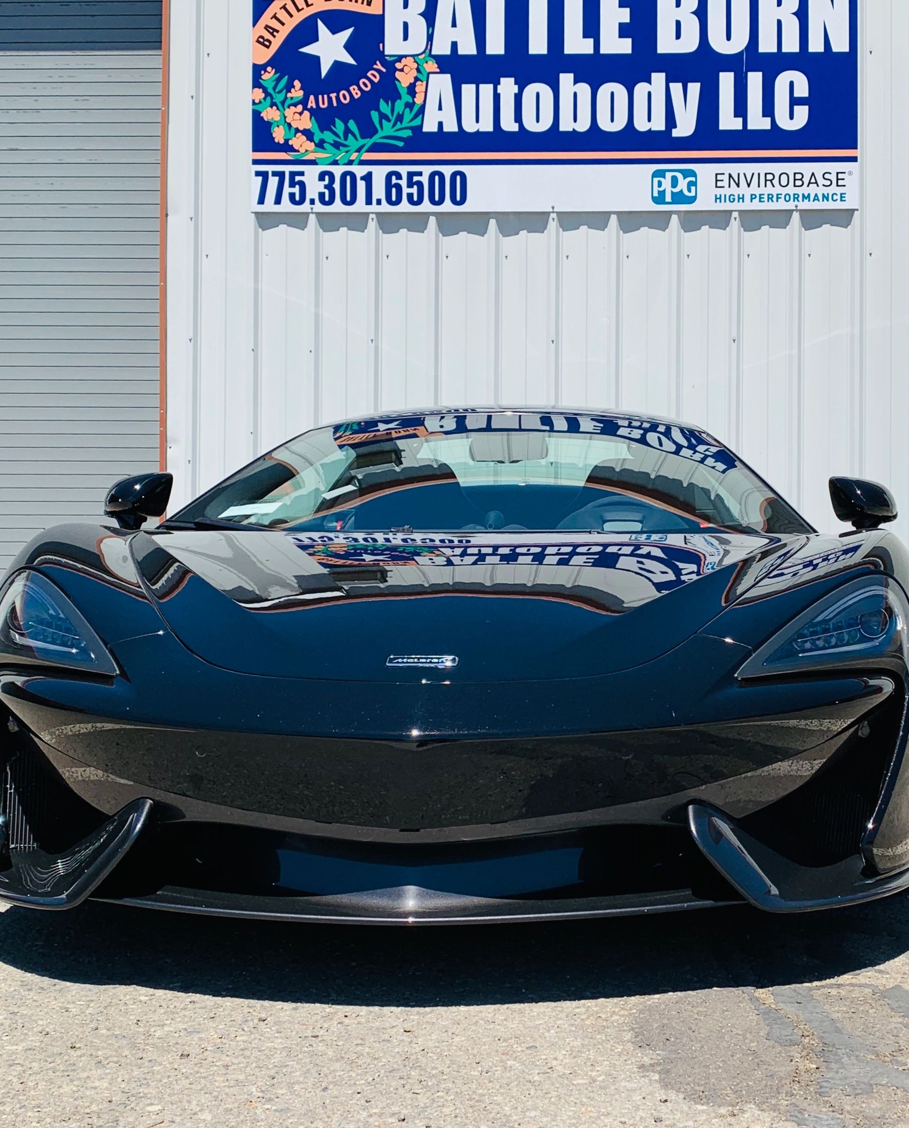 McLaren front end at eye level