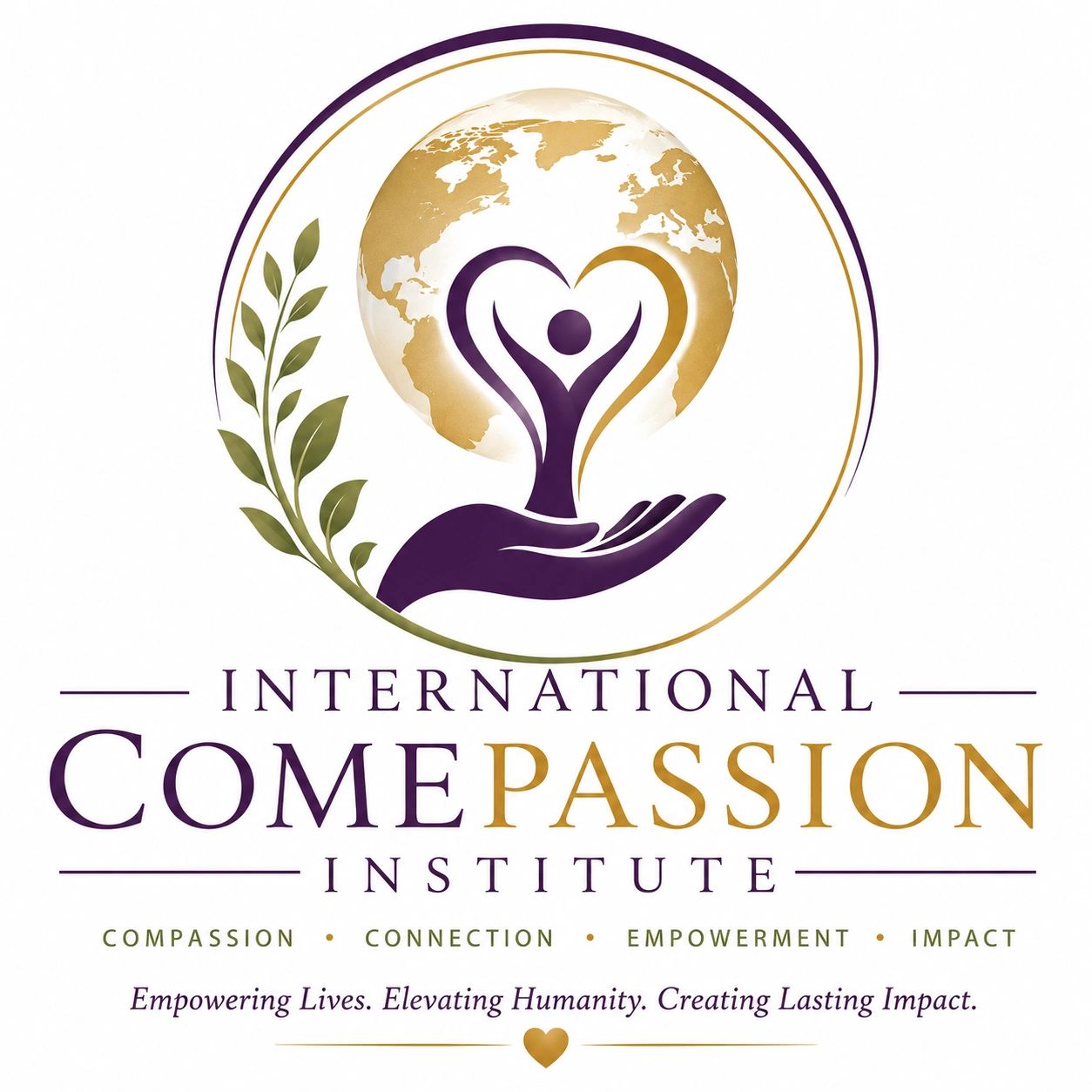 Logo of International Come Passion Institute with a compassionate theme.