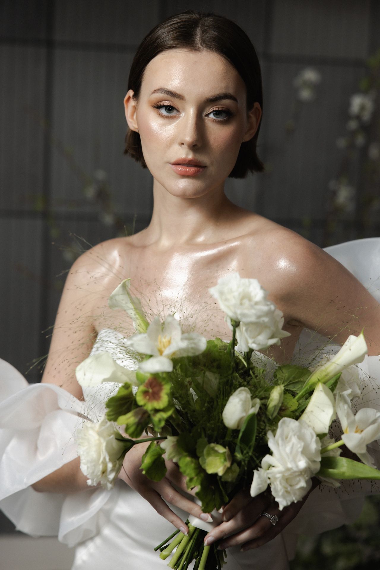 natural glow glamorous bridal makeup look bride wedding in Houston Texas