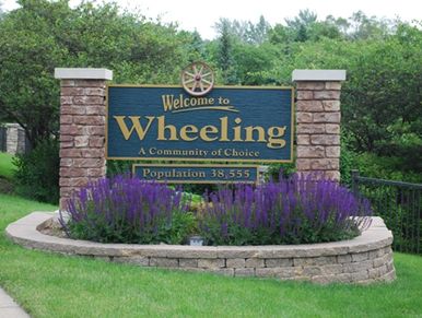 Sign - Welcome to Wheeling
A community of Choice  
Population 38,555
