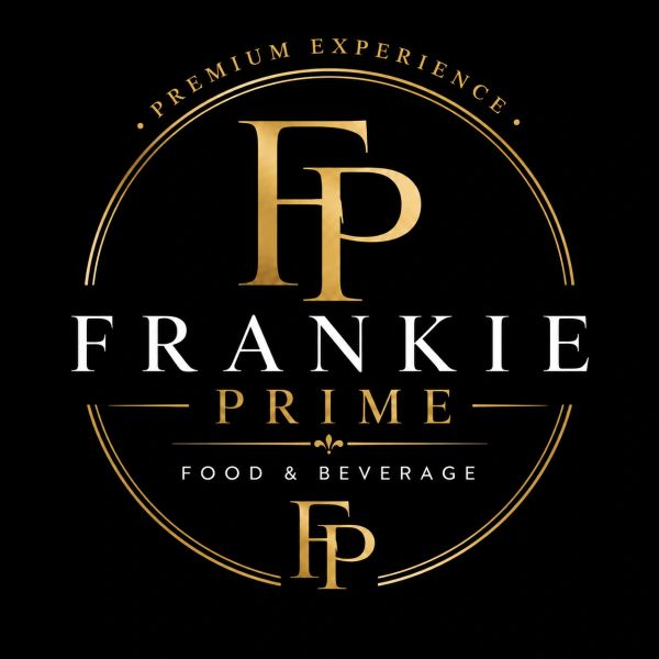 Elegant logo for Frankie Prime food and beverage.