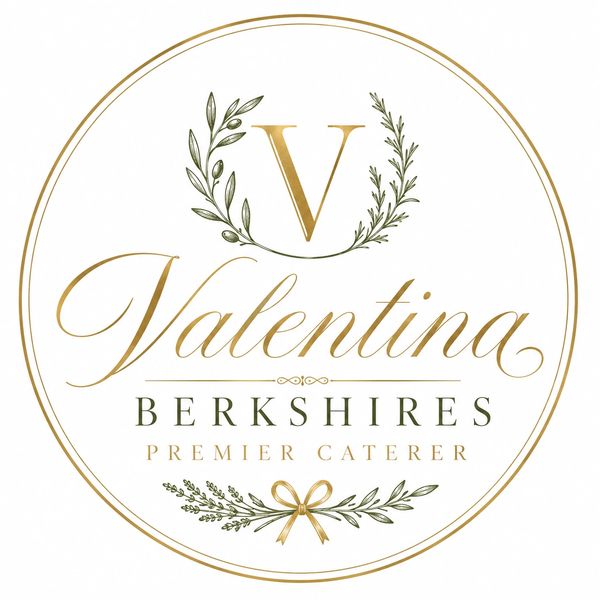 Elegant logo for Valentina Berkshires Premier Caterer.