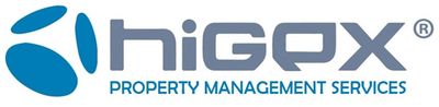 Logo of Higex Property Management Services with blue and gray text.