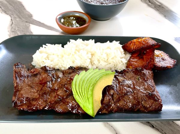 Steak with Maduros