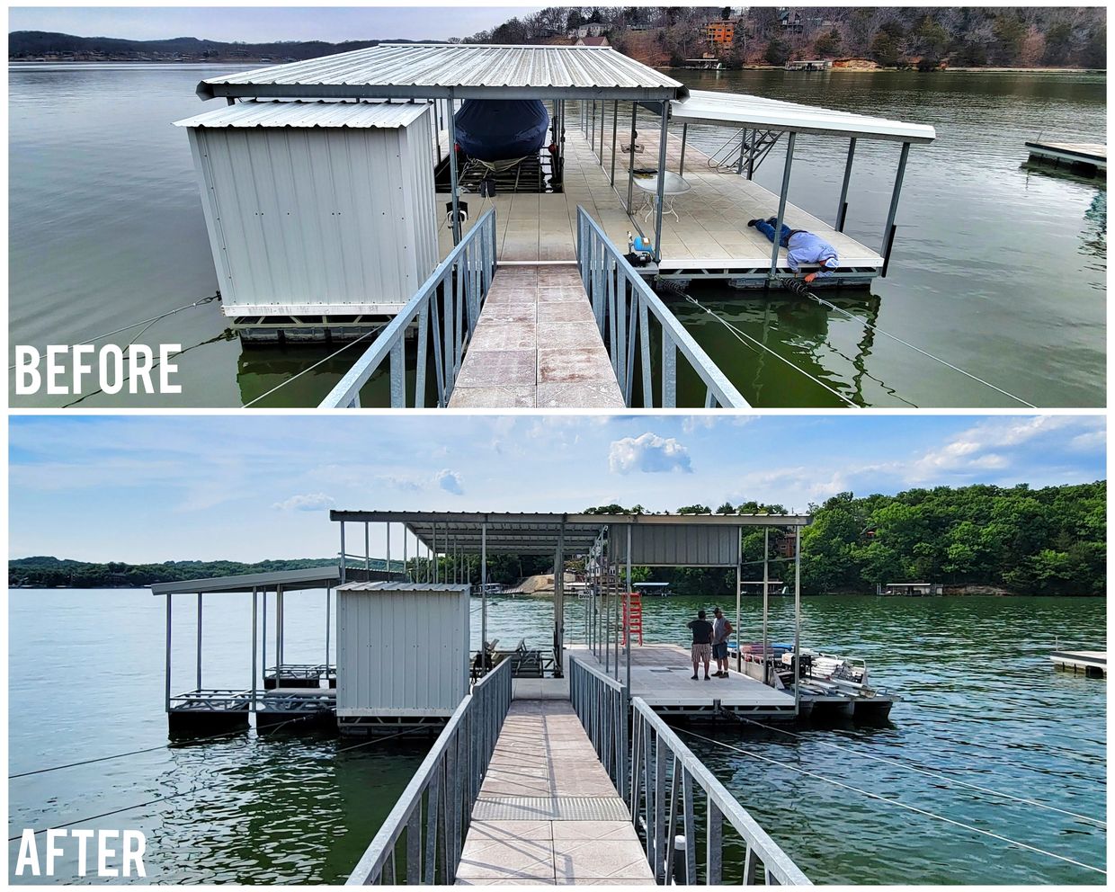 Dock Modification & Addition at Lake of the Ozarks including a rood raise and adding PWC slips.