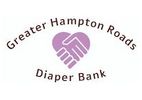 Logo of Greater Hampton Roads Diaper Bank with handshake and diaper icon.