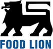 Food Lion logo featuring a stylized lion in black and blue text.