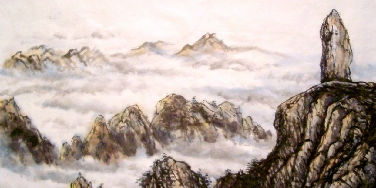 Chinese painting of mountains
