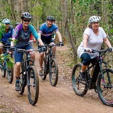 Mountain bikers on trail