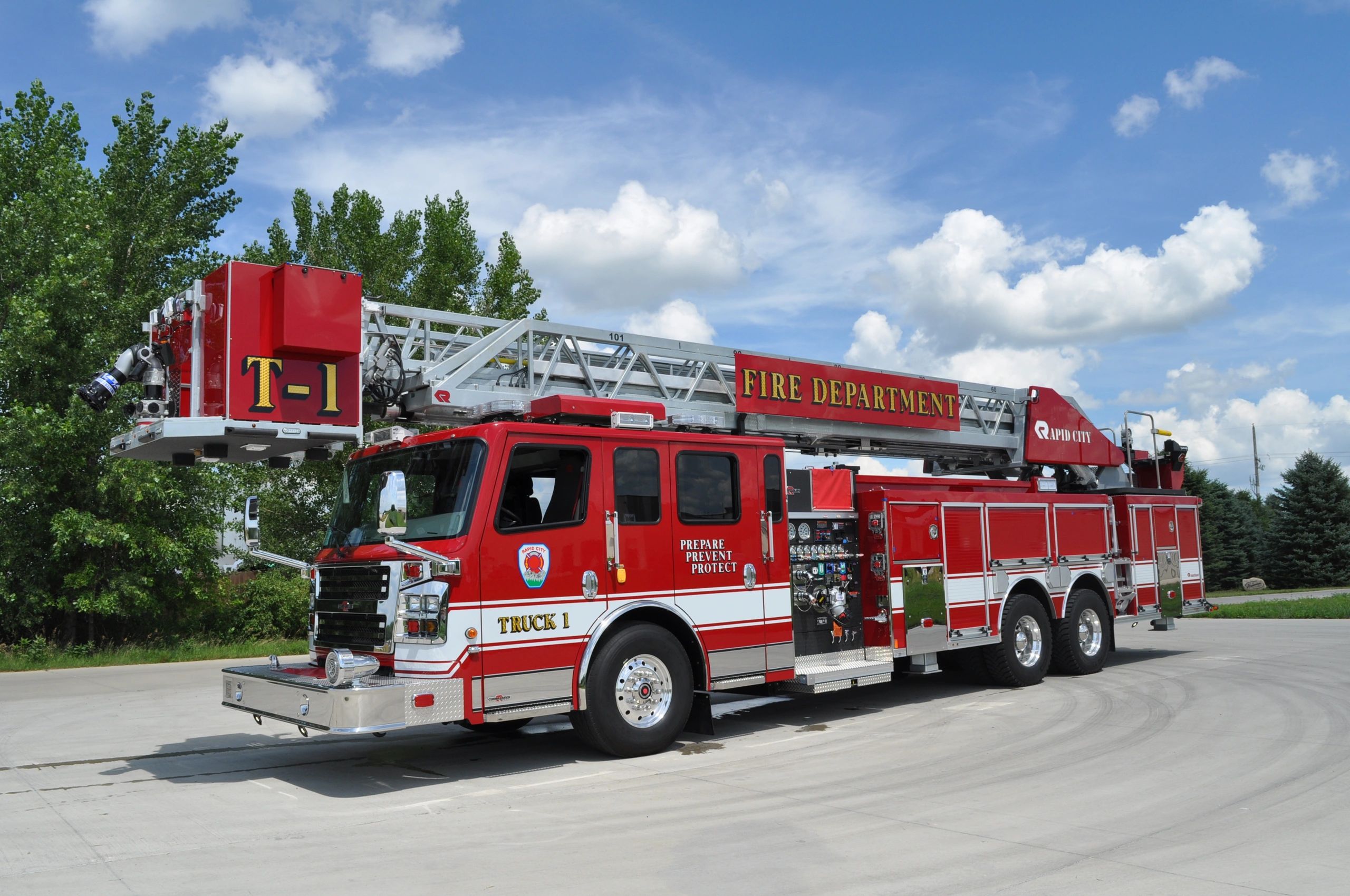 Rapid City, SD Fire Dept. Rosenbauer Aerial