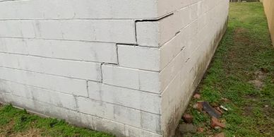 Foundation crack and foundation failure house sinking wall sinking building sinking