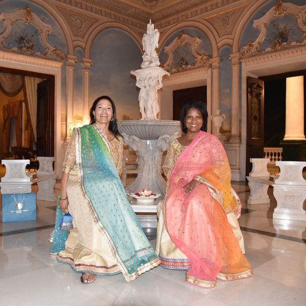 Ouida Duncan (r) with an Associate at Taj Falakuma Palace, Hyderabad, India.