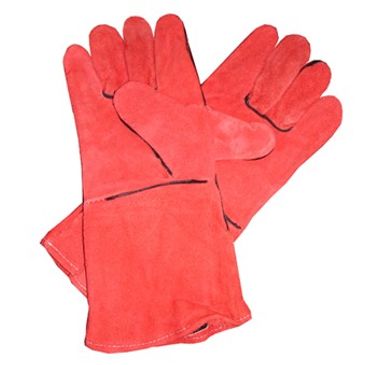 red working gloves